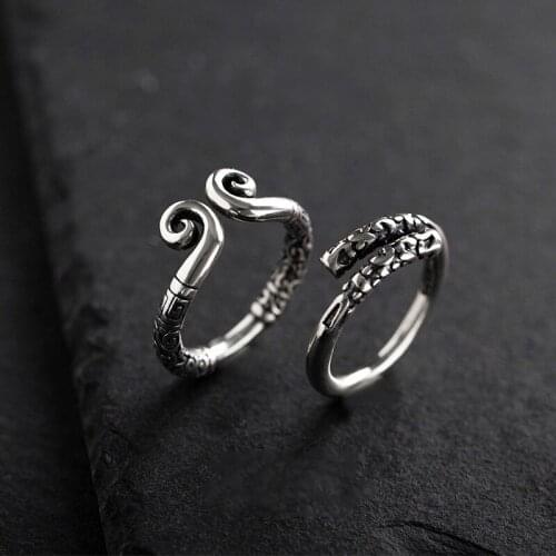 Couple Rings A Pair of Index Finger Rings Gold Hoop Rings Chinese Style Rings Female Engagement Rings Jewelry