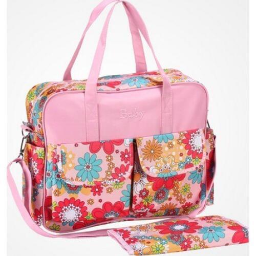 Discount! Mummy Bag for Baby Care Large Capacity Cotton Shoulder Messenger handbag Baby Diaper