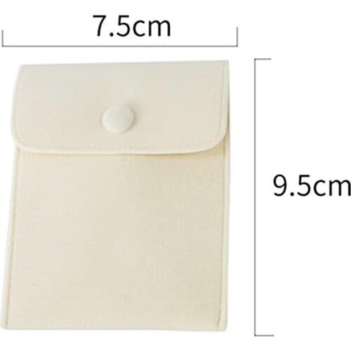 Jewelry Packaging Bag Snap Fastener Superior Soft Velvet Gift Bracelet Bag Necklace Earrings Ring Storage Pouch