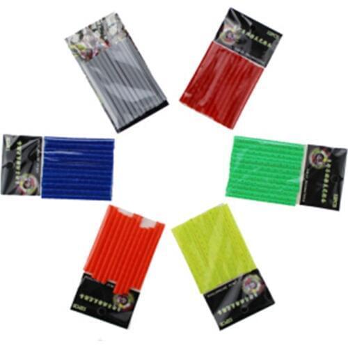 12Pcs Bicycle Mountain Bike Riding Wheel Rim Spoke Mount Clip Tube Warning Light Strip Reflector Reflective Outdoor 75mm