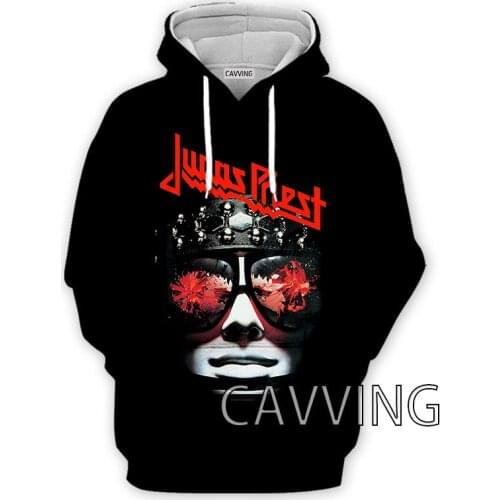 CAVVING 3D Printed Judas Priest Rock Band Hoodies Hooded Sweatshirts Harajuku Hoodie Sweatshirts Tops Clothing for Women/men