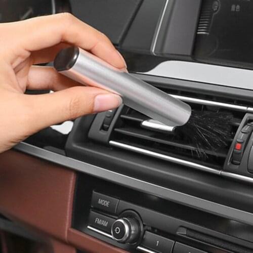 Car Retractable Cleaning Brush Air Conditioner Computer Cleaning Brush Telescopic Keyboard Plastic Handle Wool Small Brush