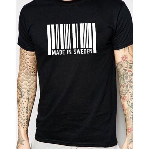 Funny Made in SWEDEN cotton t shirt for men Boyfriend Top summer shirt graphic tees hipster tumblr
