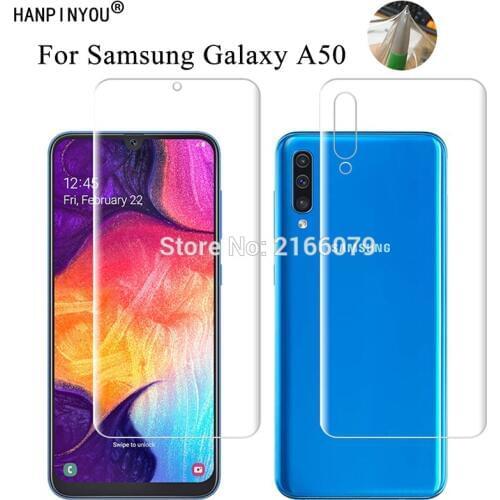For Samsung Galaxy A50 A505FD Soft TPU Front Back Full Cover Screen Protector Transparent Protective Film + Tools (Not Glass)