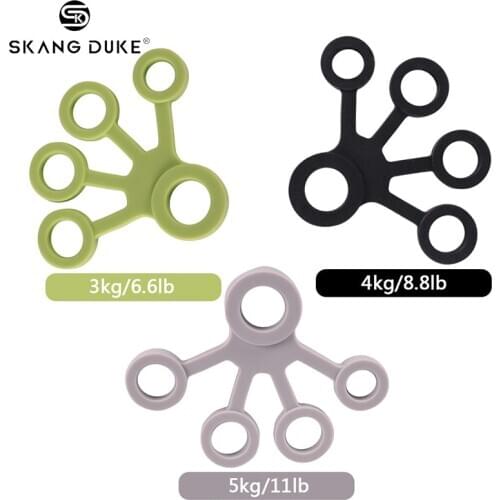 1PC 3 levels Finger Strength Exerciser Crossfit Fitness Finger Extension Strength Grip Finger Training Silicone Ring Gripper