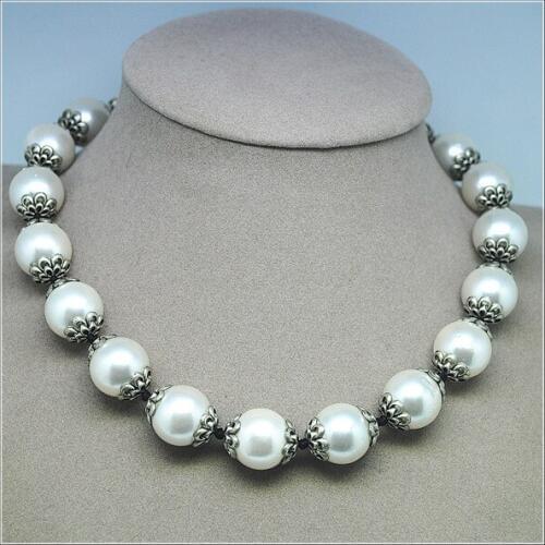 Natural shell women necklace with flower metal size 45cm length choker necklace luxury designs of jewelry