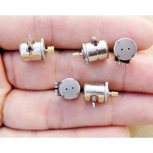 10pcs/lot two-phase four-wire miniature 8*9.5 MM stepper motor with copper gear