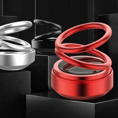 Car Decor Air Freshener Double Rings Automatic Rotary Suspension Air Freshener Dashboard Perfume Car Diffuser Perfume Decor