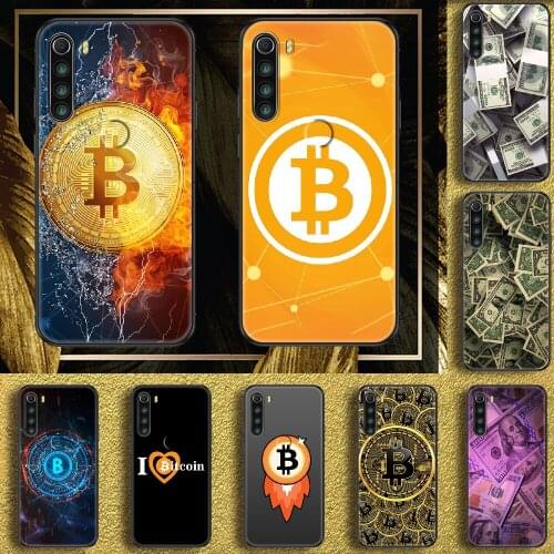 BITCOIN coins Funny Phone case For Xiaomi Redmi Note 7 7A 8 8T 9 9A 9S 10 K30 Pro Ultra black trend back pretty waterproof soft