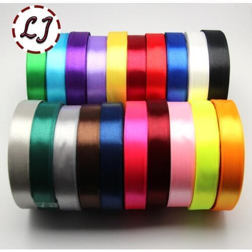 Brand Satin Ribbon 15mm(0.6in) 25Yards Wedding Silk Ribbon Party Decoration Satin Tapes Crafts Invitation Card Gift Wrapping