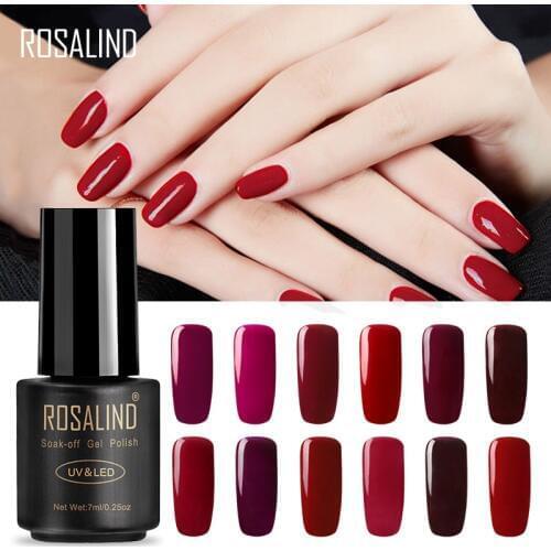 ROSALIND Nail Gel Polish UV Top Base Coat Nail Art Polish Hybrid Varnishes Vernis Semi Permanent Gel Lak For Nail Manicure