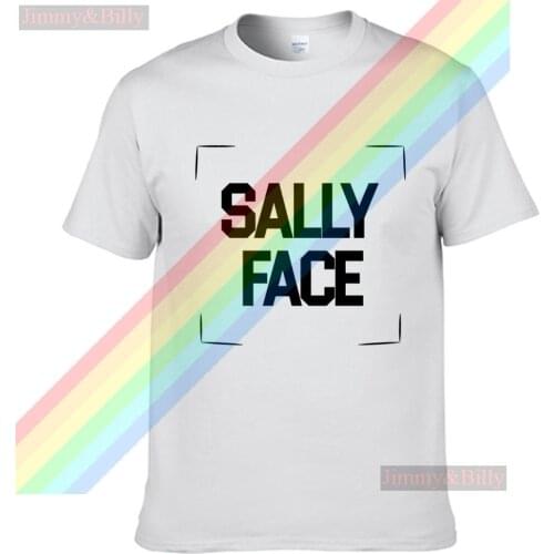 2021 Hot Sale Sally Face Black Logo T Shirt For Men Limitied Edition Unisex Brand T-shirt Cotton Amazing Short Sleeve Tops