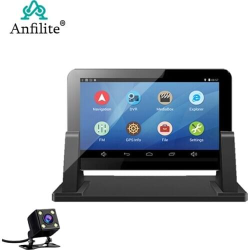 Anfilite 7 Inch Android Quad Core 768M 16GB Car GPS Navigation Sat Na AV-IN Bluetooth WIFI FM Transmitter with Free maps