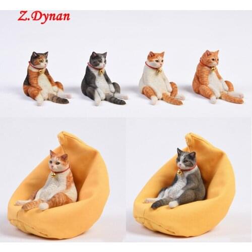 JXK Studio JXK033 1/6 Scale MINI Orange American Shorthair With lazy sofa cute cat model for soldier figure DIY Scene Ornaments