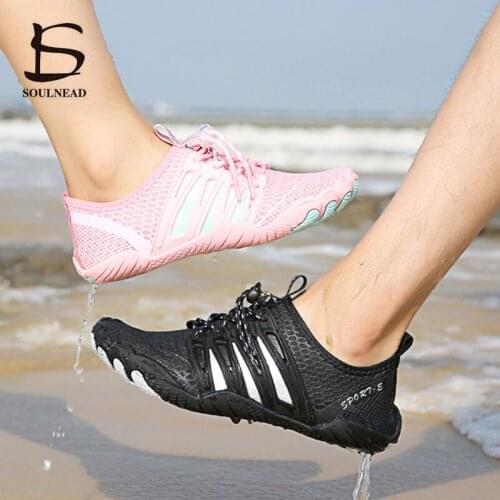 Unisex Swimming Shoes Men Barefoot Outdoor Beach Sandals Upstream Aqua Shoes Plus Size Nonslip River Sea Diving Water Sneakers
