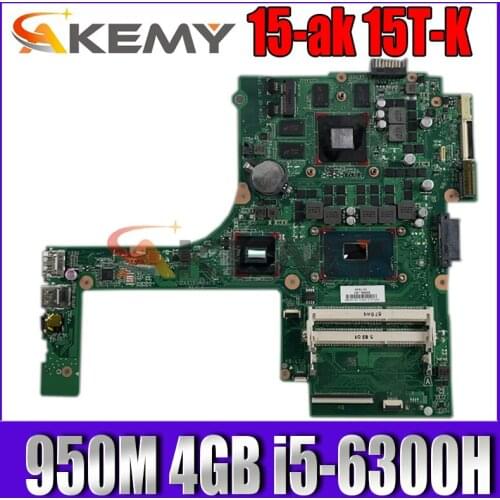 Akemy 832847-601 832847-501 832849-001 For HP Pavilion Gaming Notebook 15-ak 15T-K Laptop Motherboard 950M 4GB i5-6300H