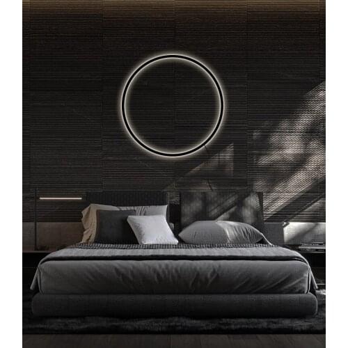 Minimalist wall lamp wiring-free living room background lamp decorative lamp atmosphere lamp Nordic bedroom bedside lamp