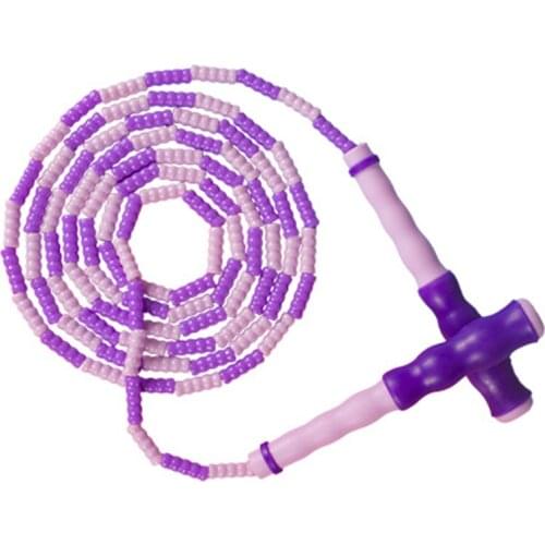 Soft beaded skipping rope with adjustable tangles. Men, women and children stay healthy, train, exercise and lose weight