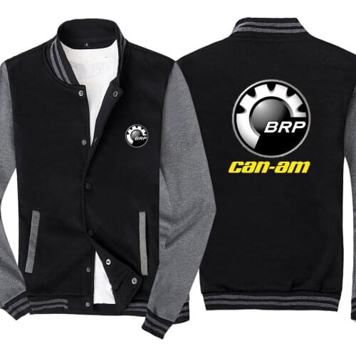 New Spring and Autumn Mens Baseball Jacket Brp Can-am Logo No Cap Fashion Cardigan Long Sleeves Sportsweater Hoodies