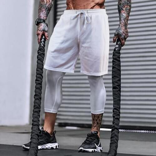 New Brand Summer Gym Shorts Men Joggers Shorts Sweatpants Mens Sporting Clothing Breathable Mesh Bodybuilding Shorts