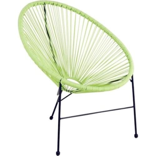 New Style Comfortable Steel Frame PE Wicker Cane Chair For Patio