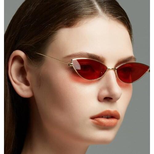 Sexy Small Vintage Cat Eye Sunglasses Women Vintage Red Black Sun Glasses Female Ladies Cateyes Sunglass 2019 Retro Glasses