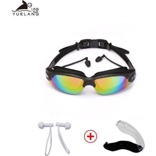 Adult Swimming Goggles Waterproof Glasses Earplugs Professional Silicone Swimming Caps Pool Anti-fog UV swimming goggles arena
