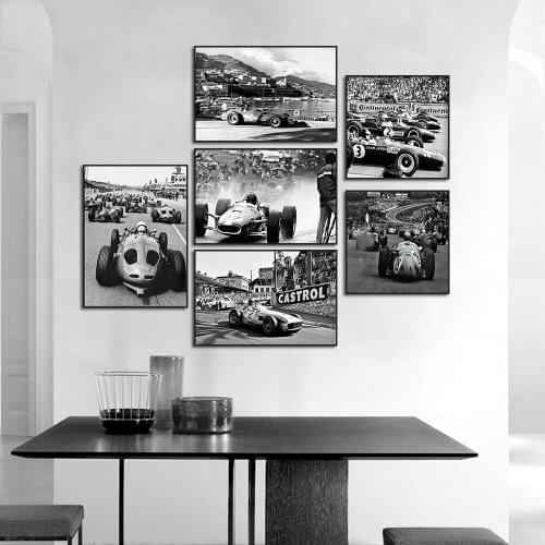 1967 German Grand Prix F1 Racing Posters Canvas Print Nordic Poster Wall Art Picture For Living Room Home Decoration Frameless