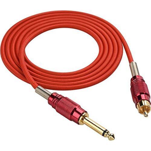 Professional Red Color 1.8M RCA Tattoo Clip Cords Silicone Soft Tattoo Clip Cord for Tattoo Machine Tattoo Power Supply