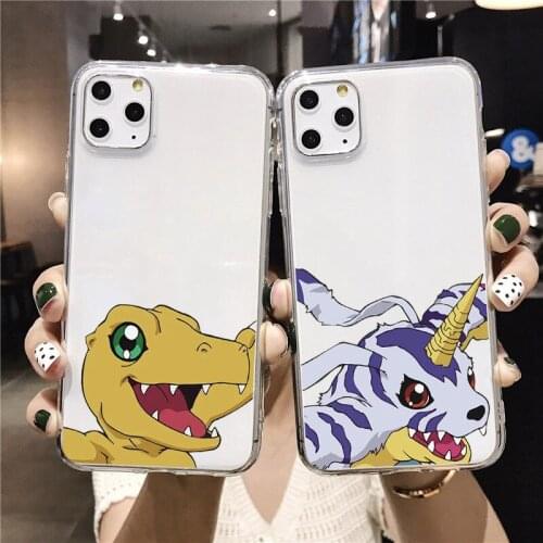 Anime Digimon Coque For iPhone 13 11 12 Mini Pro MAX Transparent Soft Shell For iPhone SE 2020 X XS MAX 6 6S 7 8 Plus Cute Cases