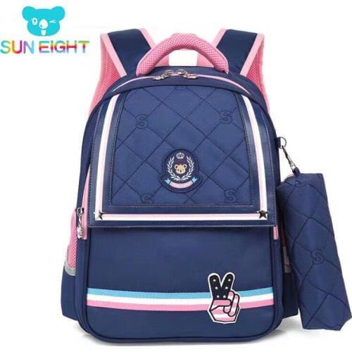 SUN EIGHT 1-2 Grade 15inch Girls Backpack School Bags For Kid Light Books Bag Wholesale Price