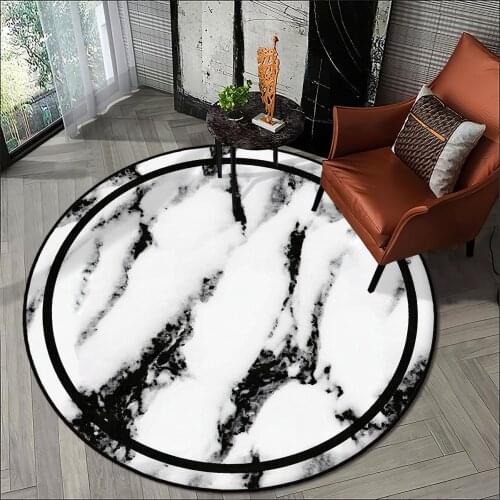 Modern white grey carpet Living Room Kitchen round carpet living room carpets black strips high quality Free Shipping carpet