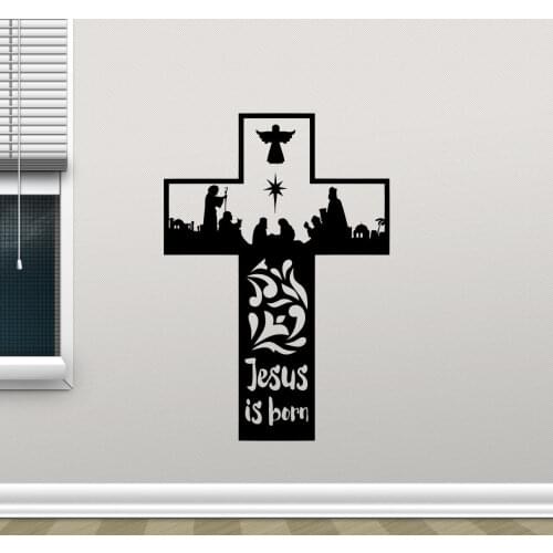 Jesus Christ Vinyl Wall Decal Religious Christian Family Living Room Bedroom Room Wall Decoration Gift Sticker Mural JD9