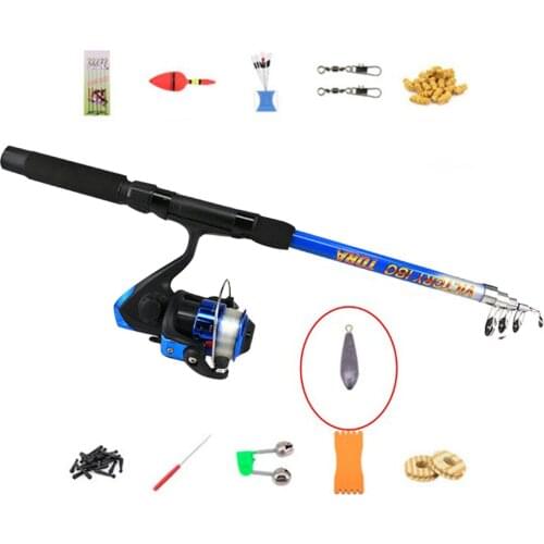 Retractable Fishing Sea Rod 1.8m Length Sea Fishing Set with Fishing Spool