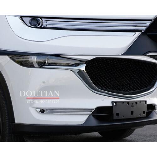 High Quality ABS Chrome front fog light Lamp Cover For Mazda CX-5 CX5 2018 Car Accessories 2pcs