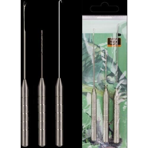 WALK FISH 3PCS Carp Fishing Boilies Bait Drill Baiting Needle Gate Needle Pellet Hair Rigs Splicing Making Tools Rigs Loading