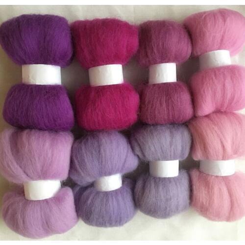 Wfpfbec roving wholesale naaldvilten merino fieltro naaldvilten merino wool fibre roving for needle felting kit diy crafa 800g D