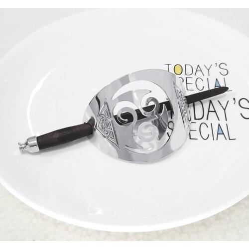 Men and Womens Temperament Ancient Style Han Element Headdress Hairpin Classical Pattern Metal Bun NO.3