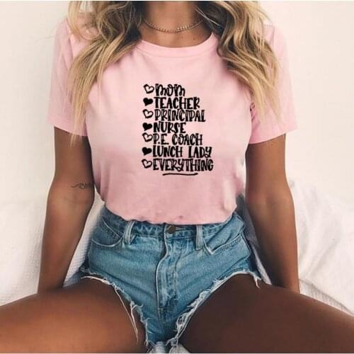 Mom Teacher Funny T Shirt Women Summer Short Sleeve Tshirt Women O-neck Black Lives Matter Shirt White Tee Shirt Femme Ete Top