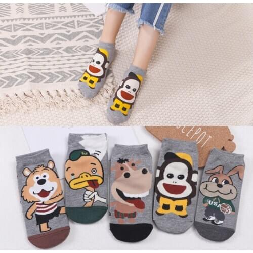Womens Socks Novelty Pattern Cotton Cool Funny Cartoon Monkey Happy Socks Men Fashion Cute Fashion Popular renaissance