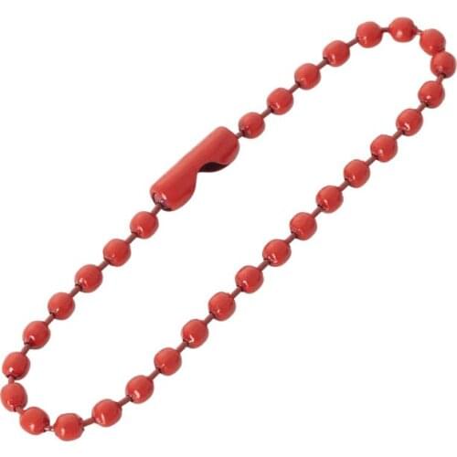 Electrophoresis process of short length color metal string bead chain is used to make jewelry