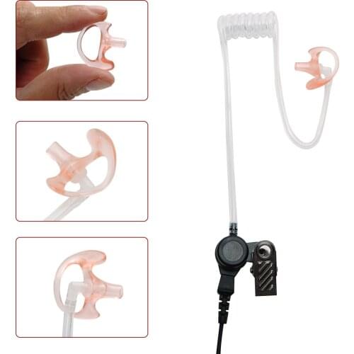 2-P Pin Acoustic Tube PTT Mic Earpiece Walkie Talkie Headset With Microphone Headphone For KENWOOD QUANSHENG TYT BAOFENG UV-5R