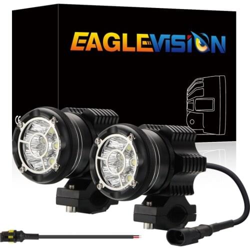 2pcs LED Motorcycle Headlight Spotlight Universal 12-80V 6/9led beads 90W L6K Waterproof Fog Spot Motos Bulb