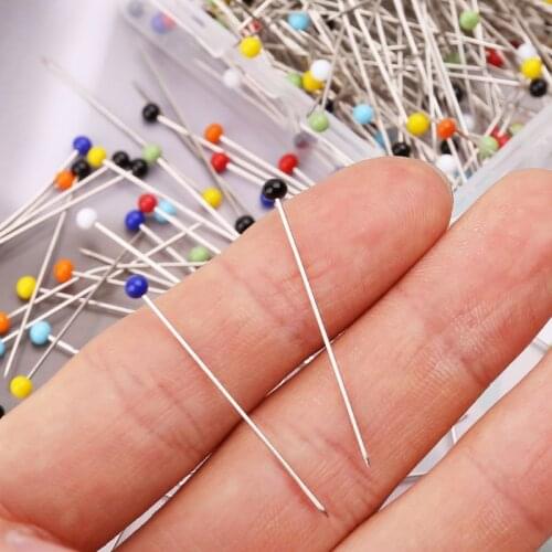 250pcs Round Glass Ball Head Pins DIY Quilting Tool Sewing Accessories School Office Stationery