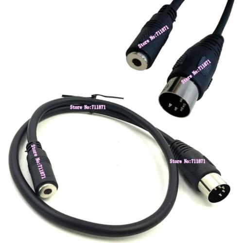 50cm 5Pin Din MIDI 3.5 Audio Cable Line 5 Pin MIDI DIN Male to 3.5mm Female Audio Line cable 5P DIN 3.5 Audio wire Cord MIDI 3.5