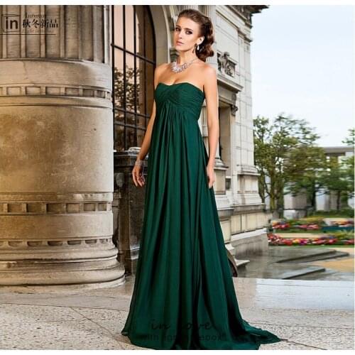 Free shipping women summer vestido de festa robe de soiree 2018 fashion sweetheart green party Formal gown bridesmaid dresses