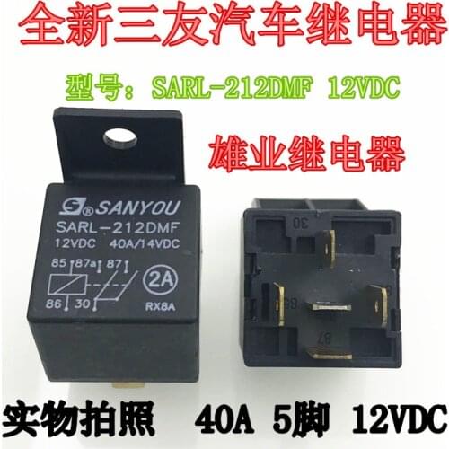 Two groups of sarl-212dmf automotive relay normally open 40A / 12VDC / 5 pin