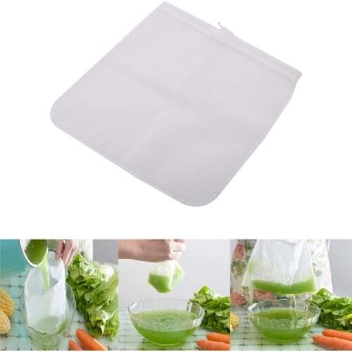 4 Sizes Tea Nut Fruit Juice Milk Nylon Mesh Filter Bag Net Tea Strainer Infusers Reusable New Tea Coffee Tools