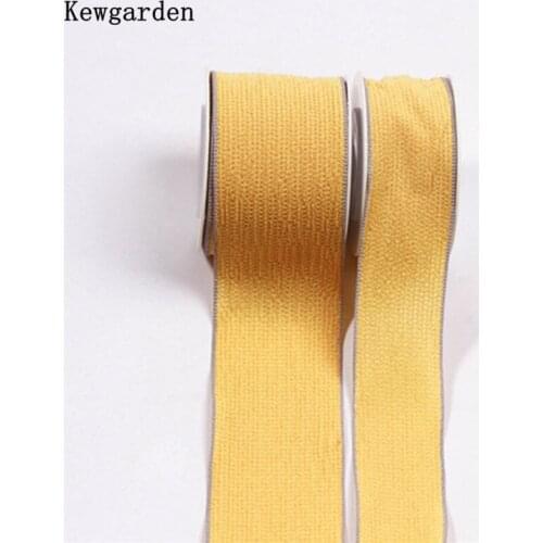 Kewgarden Wrinkle Chiffon Ribbons 1" 1-1/2" 25mm 4cm Flower Gift Packing DIY Bows Hair Accessories Handmade Cartfs 10 Yards