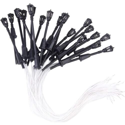 Lot of 20pcs 3V LED Floor Lamp with Single Head Miniature Scale 1/100